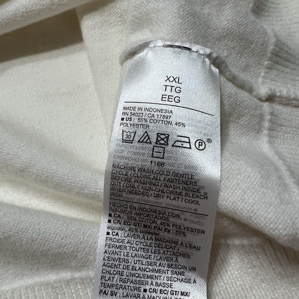 Old Navy So Soft Lite Cropped Cardigan Sweater Button Front Ivory Womens XXL - Picture 7 of 7